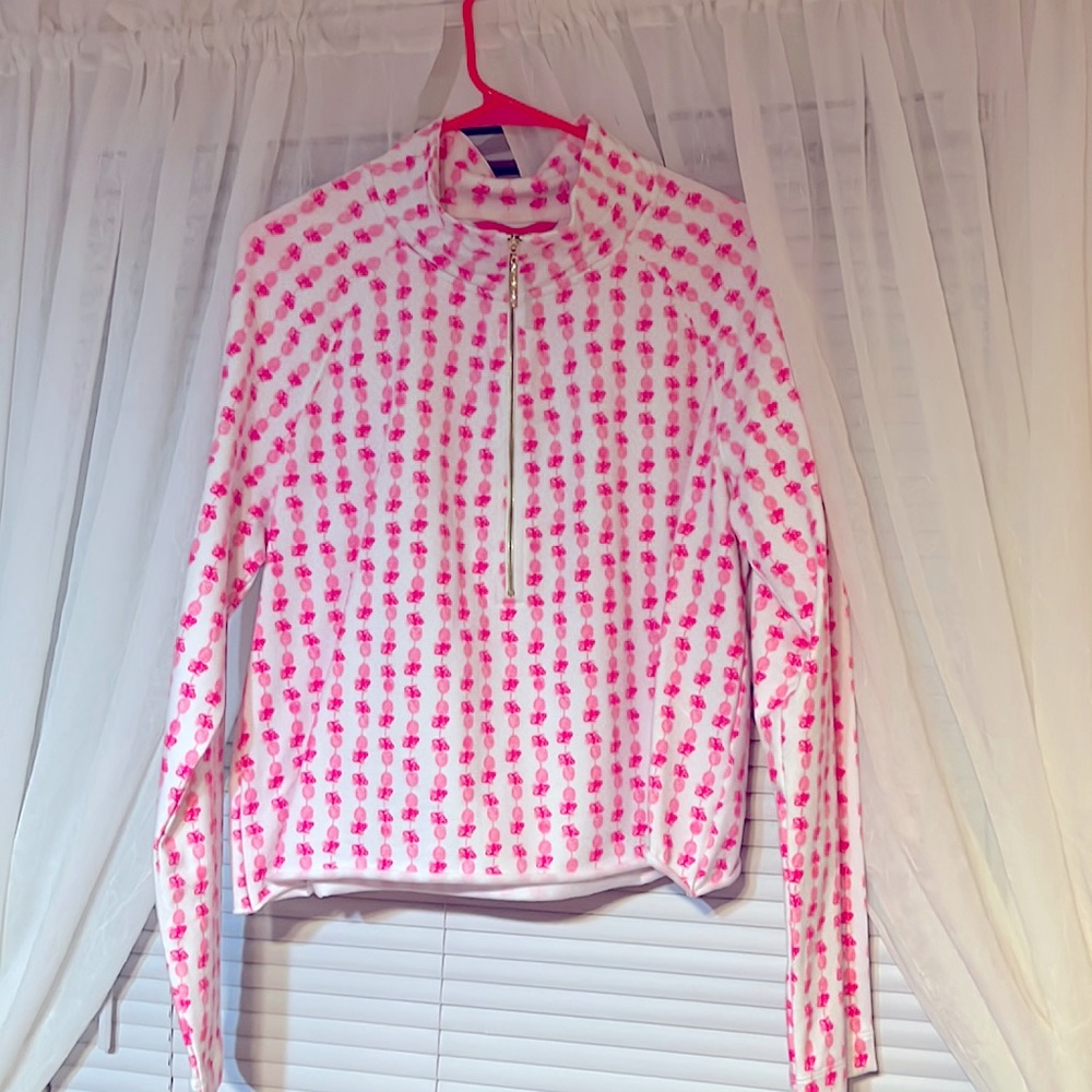 NWT Lilly Pulitzer Roman Popover Pink Topaz Pineapple size XL
